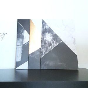 2/$20 Lined Softcover Notebooks Marble Geometric Set of 3